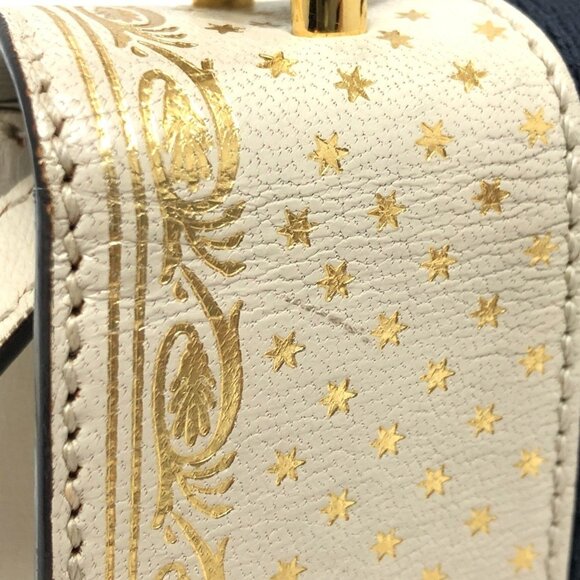 GUCCI White Leather Sylvie Shoulder Bag - Picture 3 of 16